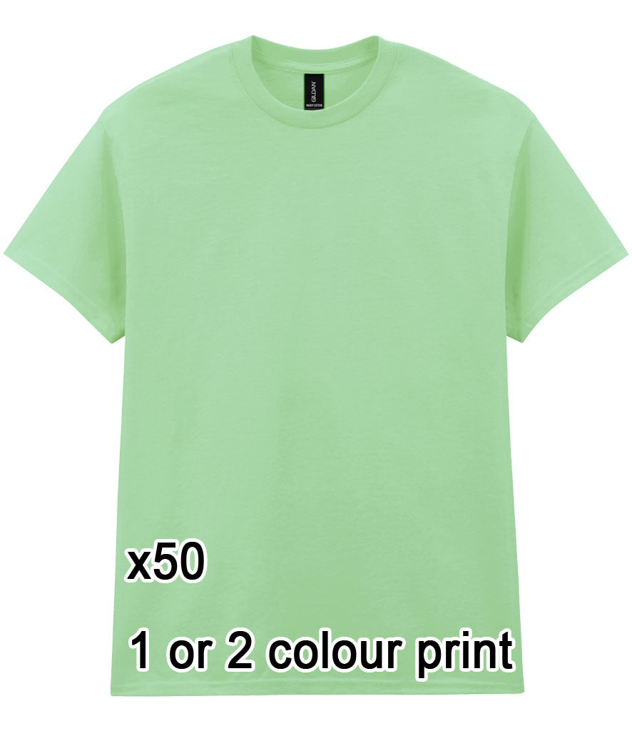 50 printed T-shirts